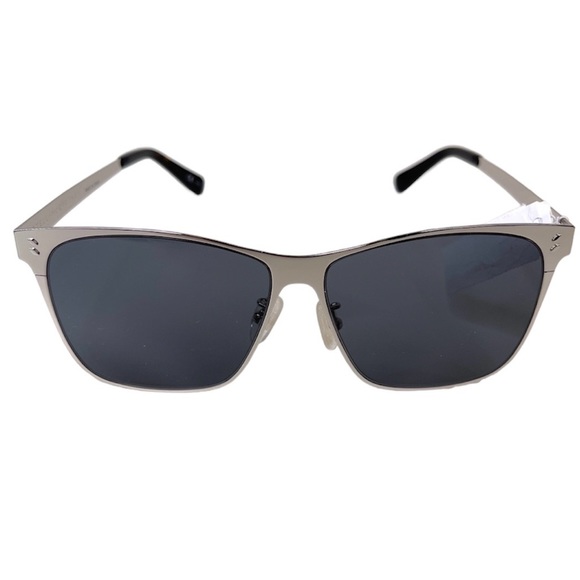 STELLA MCCARTNEY Brushed Silver Frame NEW Gray Gradient Lens Sunglasses